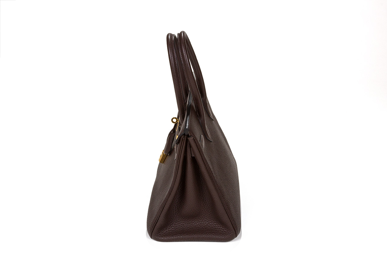 Birkin 30 leather handbag Hermès Green in Leather - 26310136