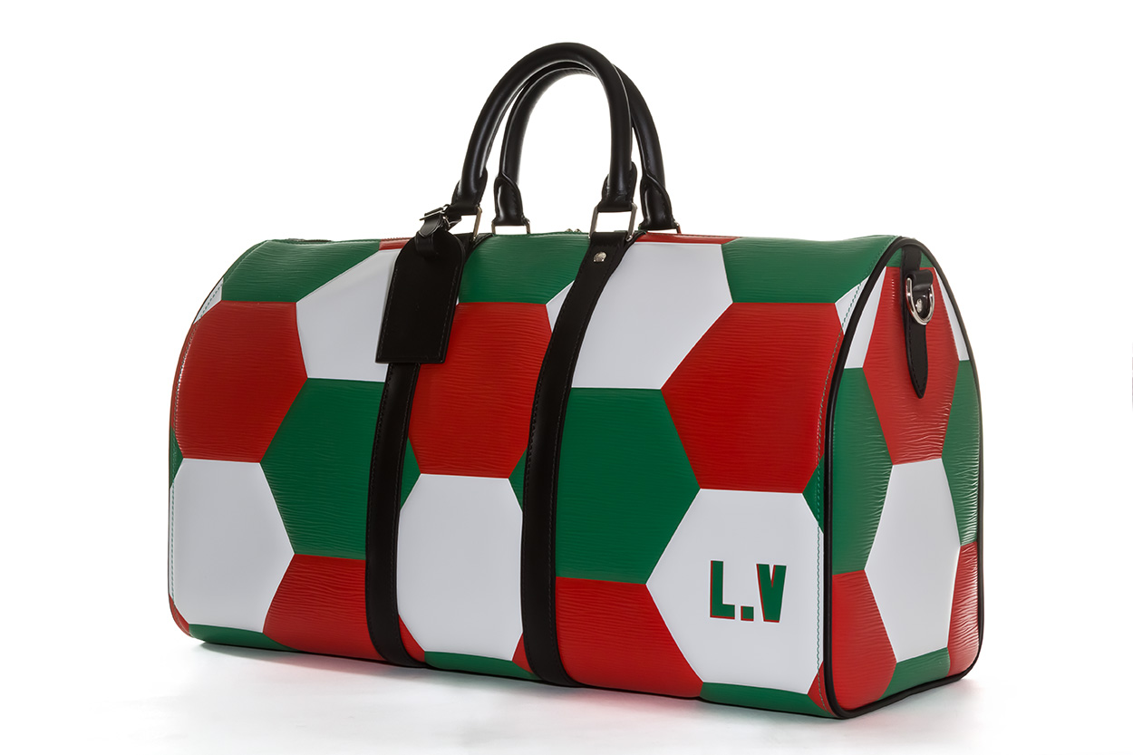 A LIMITED EDITION RED EPI LEATHER FIFA WORLD CUP KEEPALL