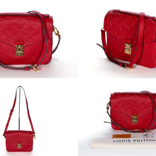 Louis Vuitton LOUIS VUITTON Almintou 2way Handbag Brown X Red