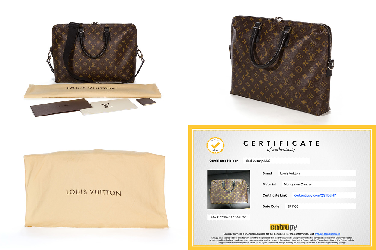 Louis Vuitton Monogram Macassar Porte Documents Jour NM (SHG