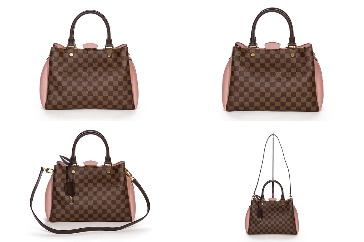 Louis Vuitton Brittany 2way Damier Canvas Traurillon Leather Magnolia  N41674 - Ideal Luxury