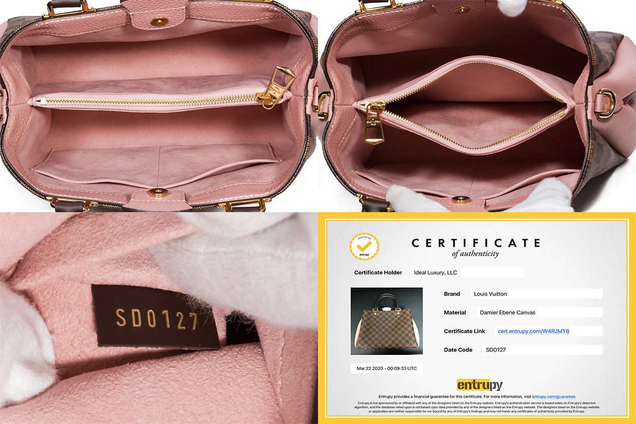 Louis Vuitton Brittany Satchel Shoulder Tote Bag N41674 Damier