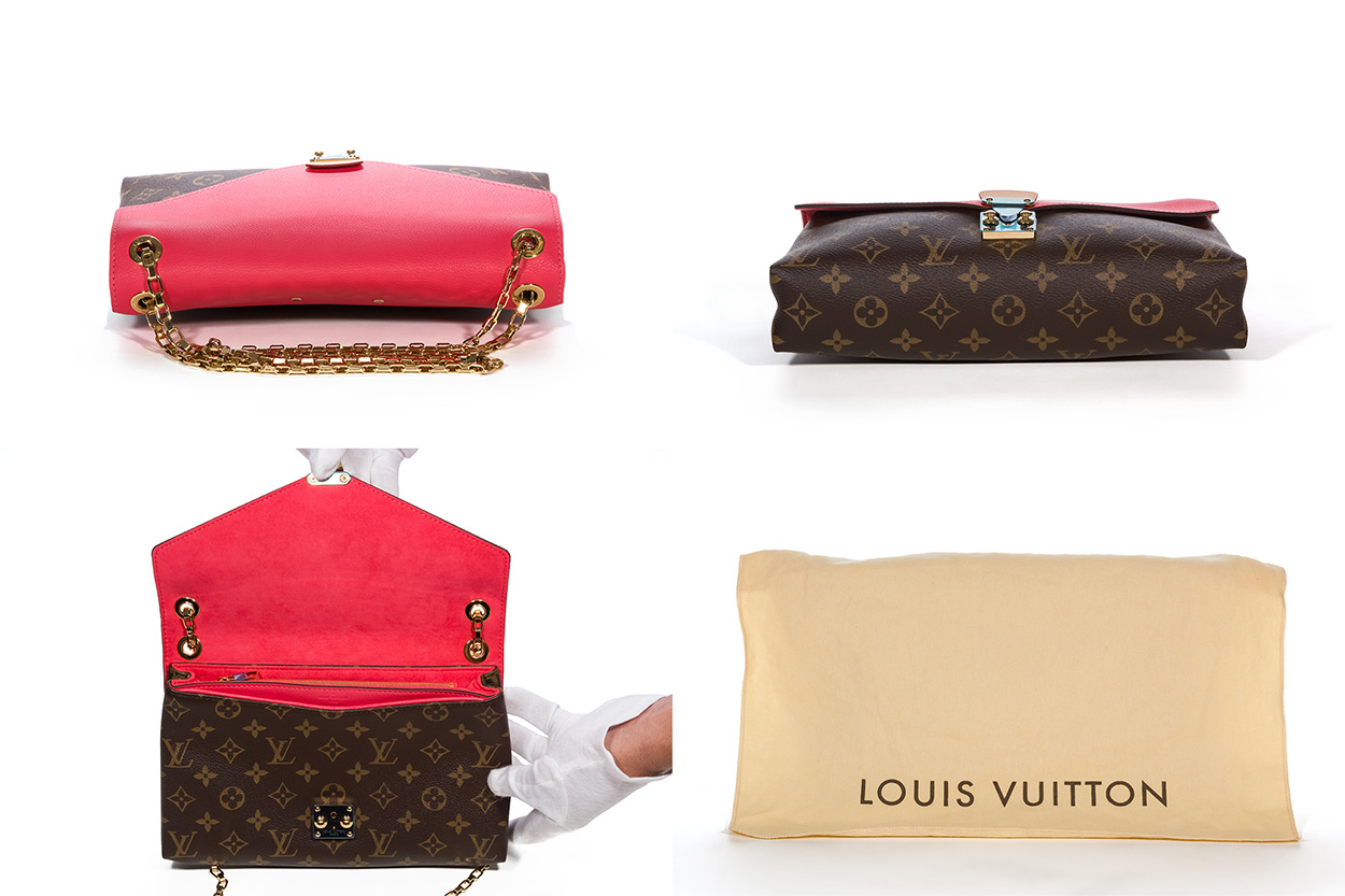 Louis Vuitton, Bags, Louis Vuitton Pallas Chain M5070 Pink Brown