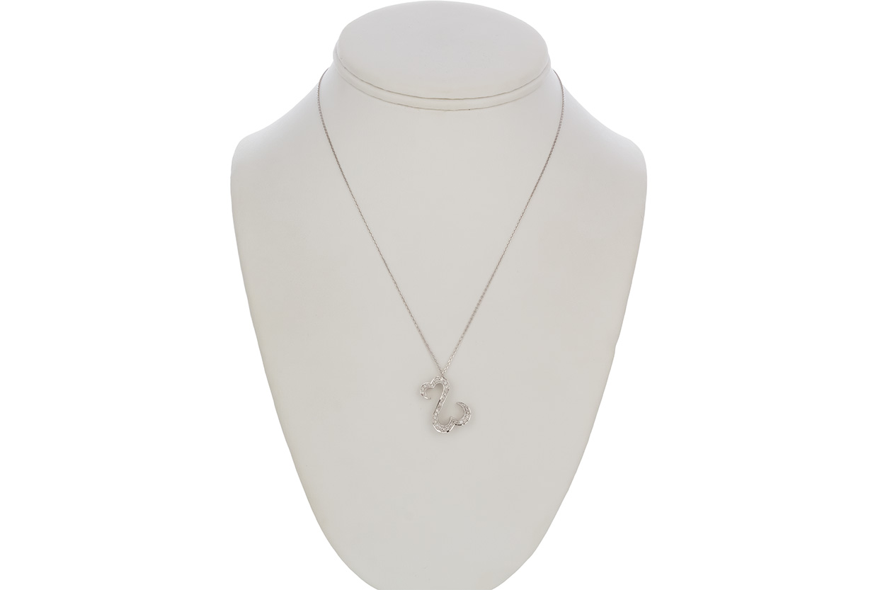 Jane Seymour 14K White Gold & Diamond Open Heart Pendant Necklace ...