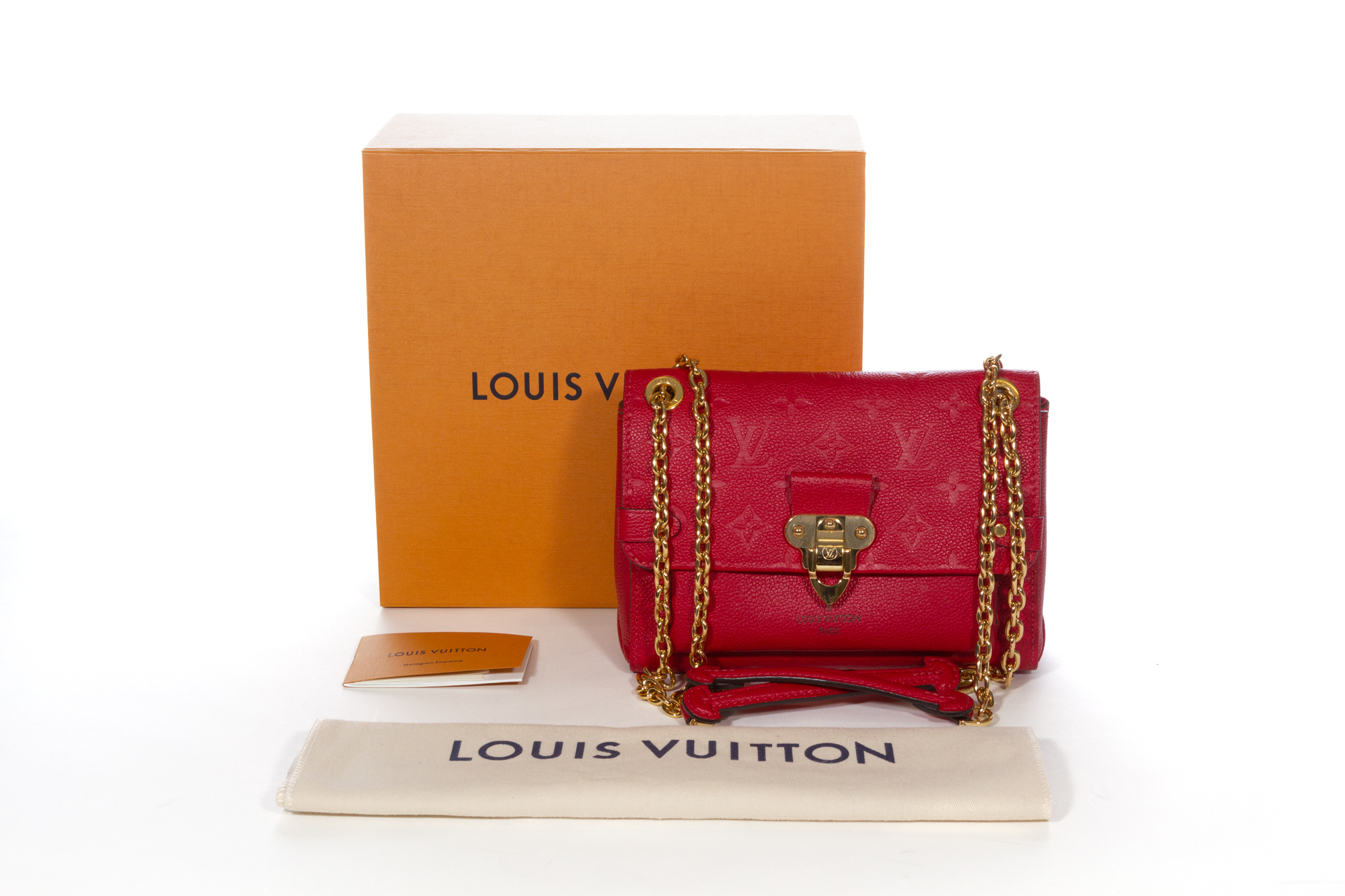 Louis Vuitton Scarlet Monogram Empreinte Leather Vavin BB Bag