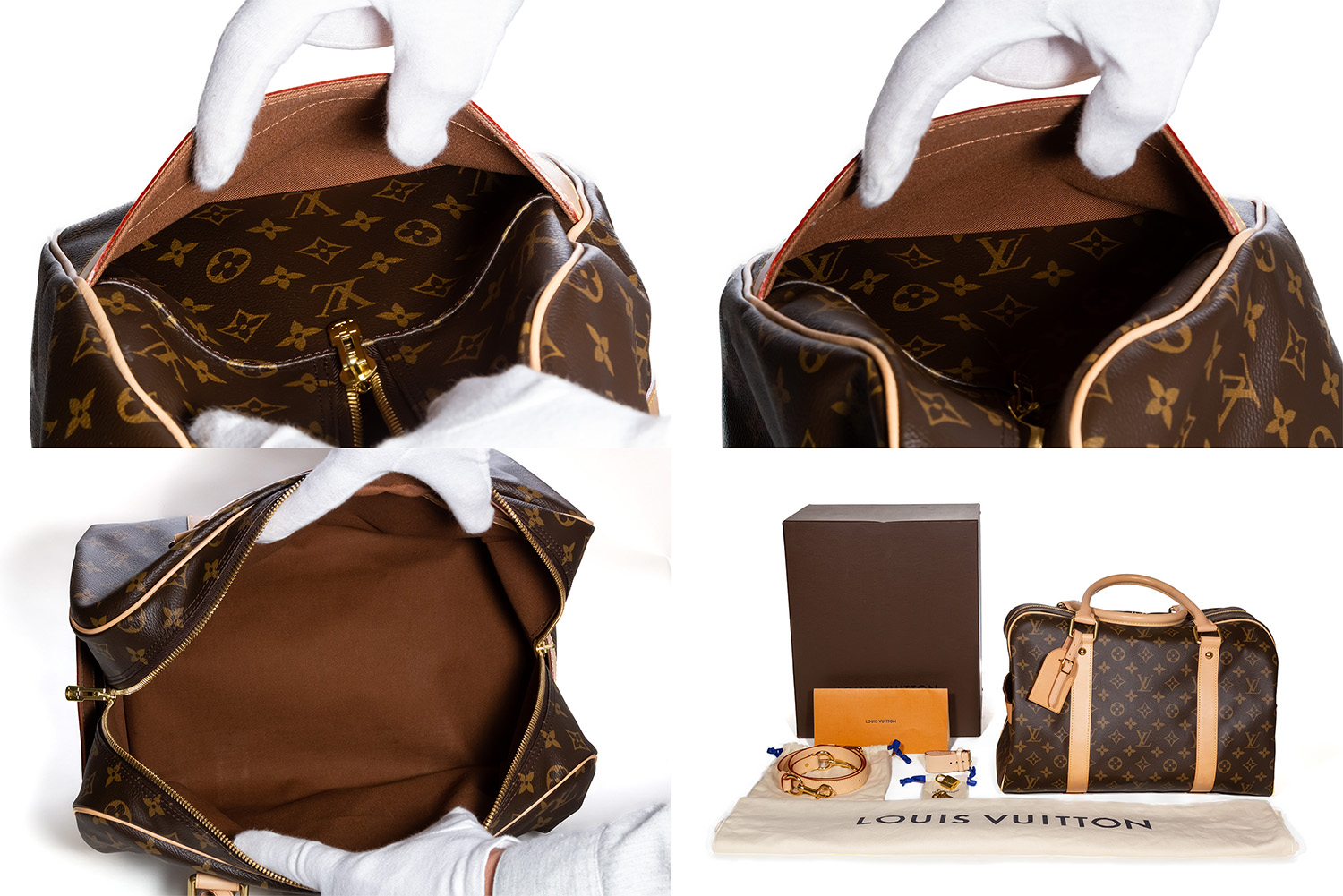 Louis Vuitton Monogram Men's Women's Small Travel Duffle Carryall Top  Handle Bag