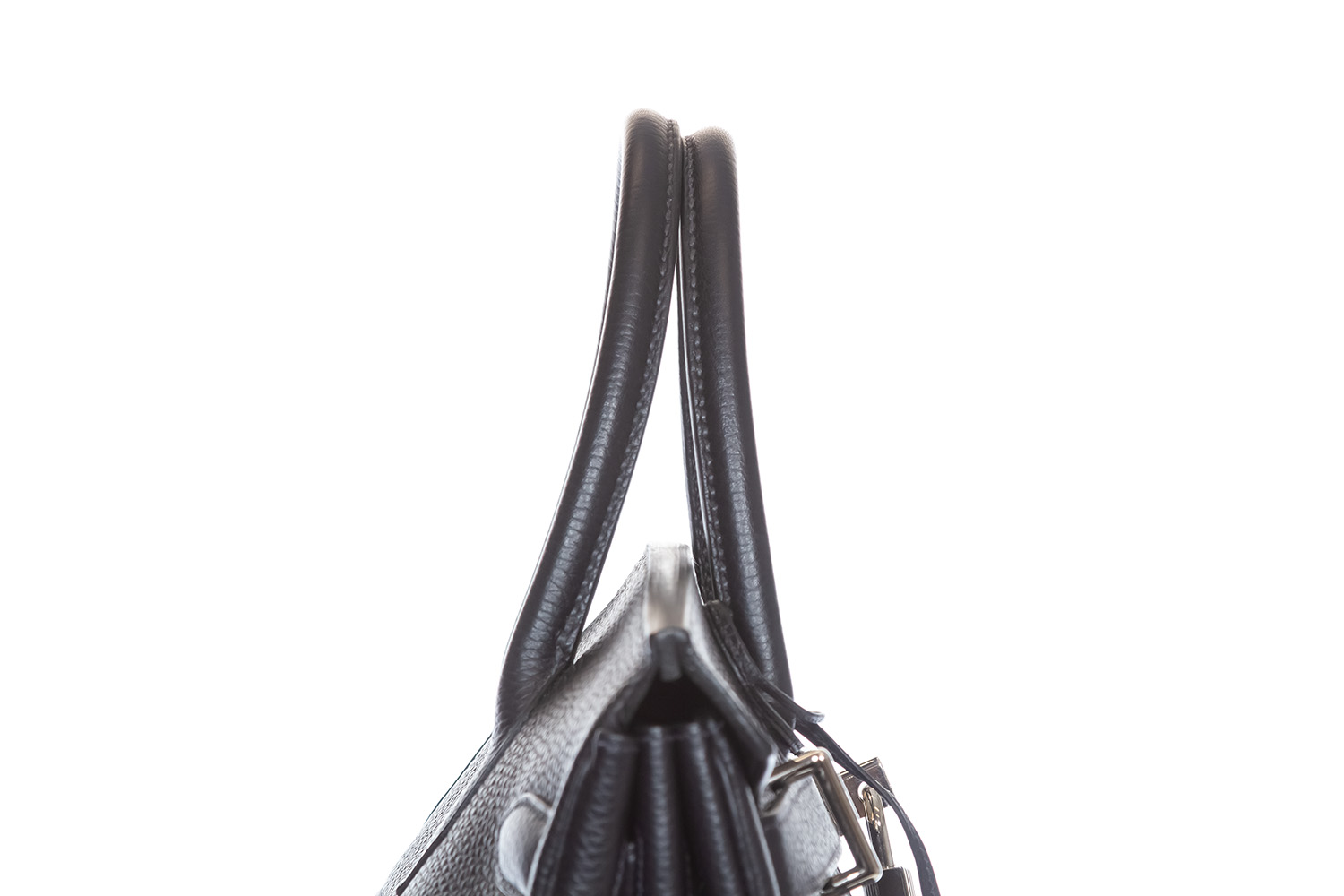 Hermes HAC 40 cm HAUT A COURROIES Bag □K Black Fjord Leather