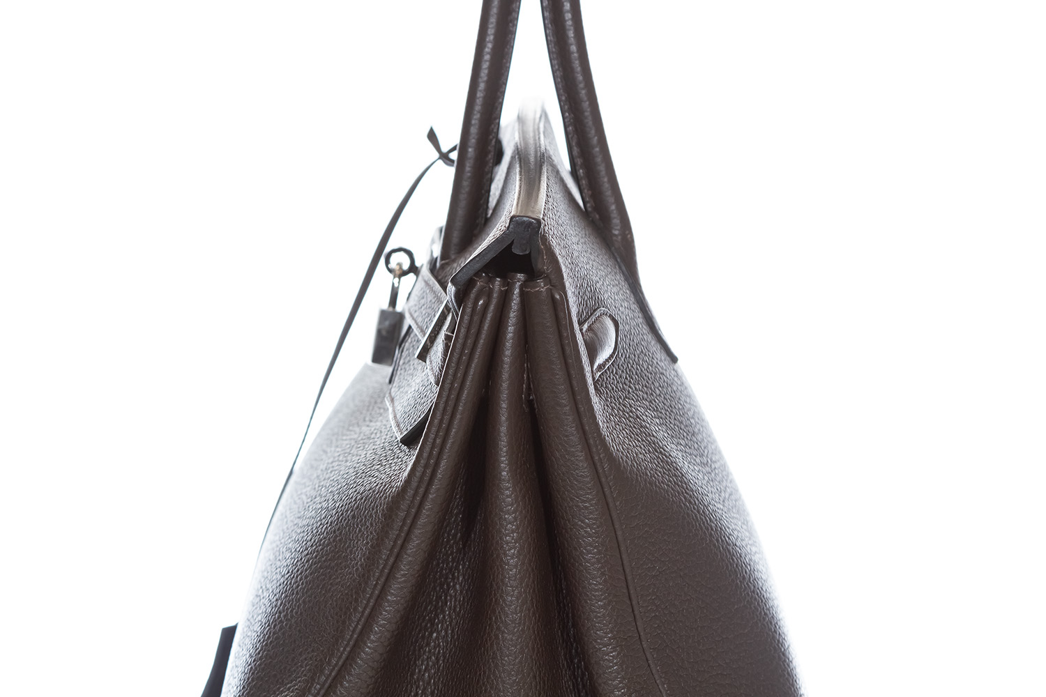 HERMES Birkin 40 Leather Brown Gold Metal Fittings Women's Handbag