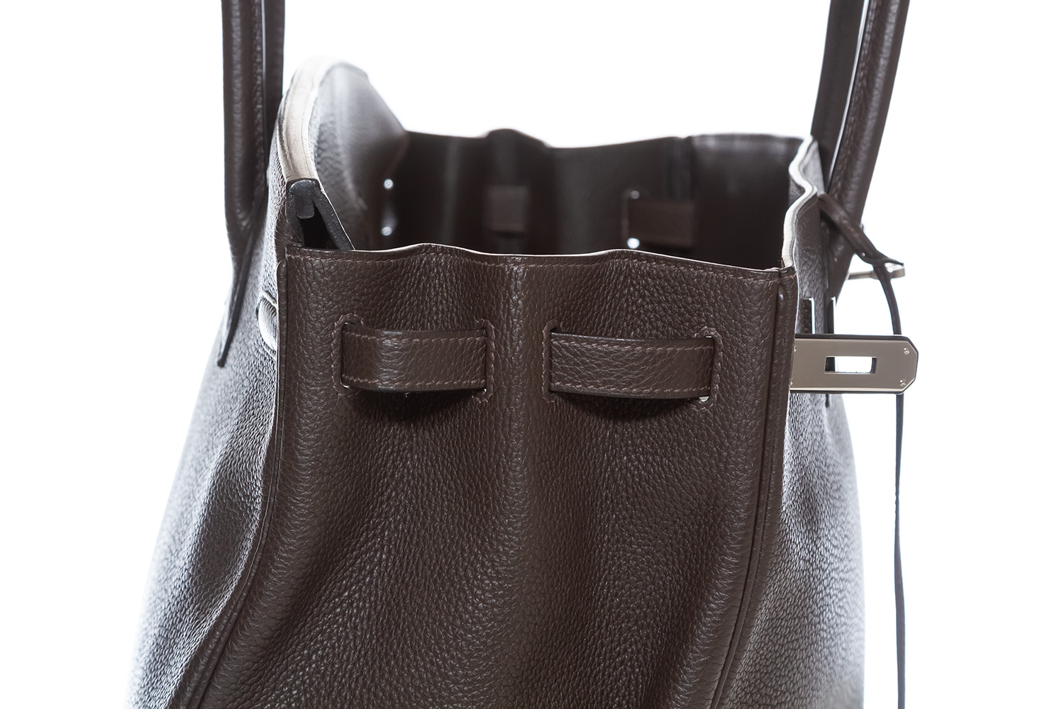 Birkin 40 Chocolate Colour in Clemence Leather with gold hardware