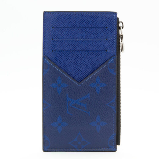Louis Vuitton Monogram Taiga Coin Card Holder Cobalt M30270 