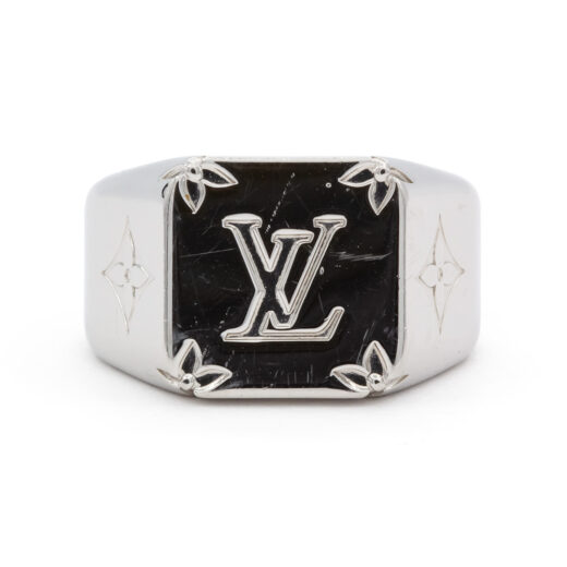 Louis Vuitton Monogram Signet Ring - Palladium-Plated Signet Ring, Rings -  LOU750781