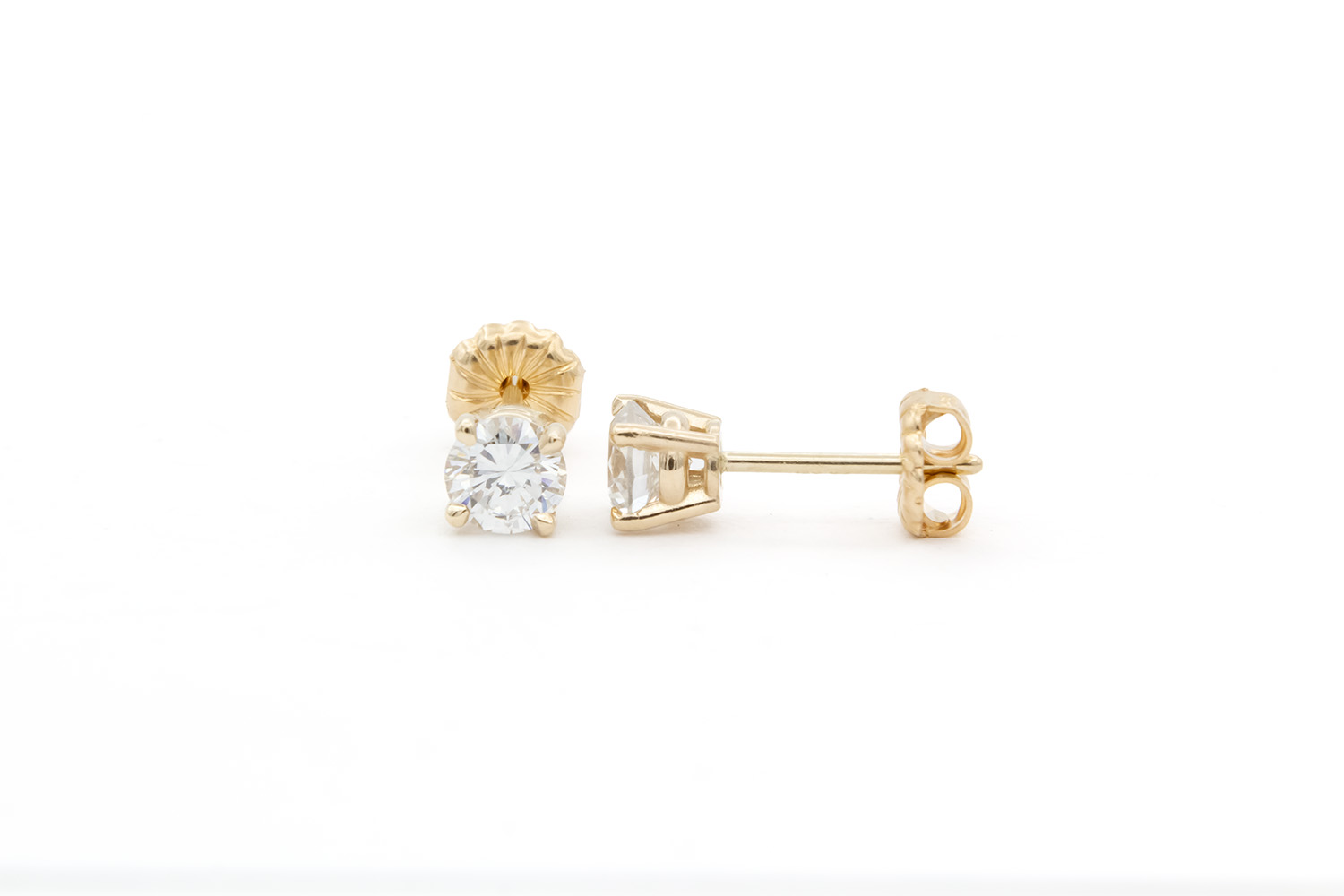 Tiffany & Co. Certified Platinum & Round Brilliant Cut Diamond Stud  Earrings 0.66ctw F/VVS2
