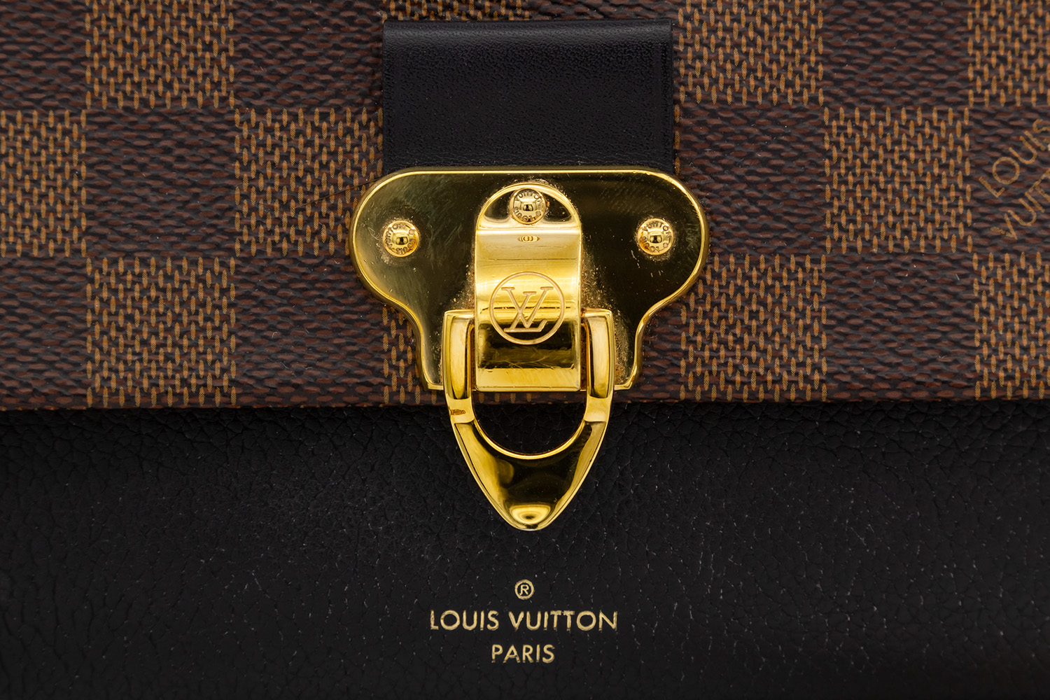 Louis Vuitton Damier Ebene Canvas & Black Cowhide Vavin Chain